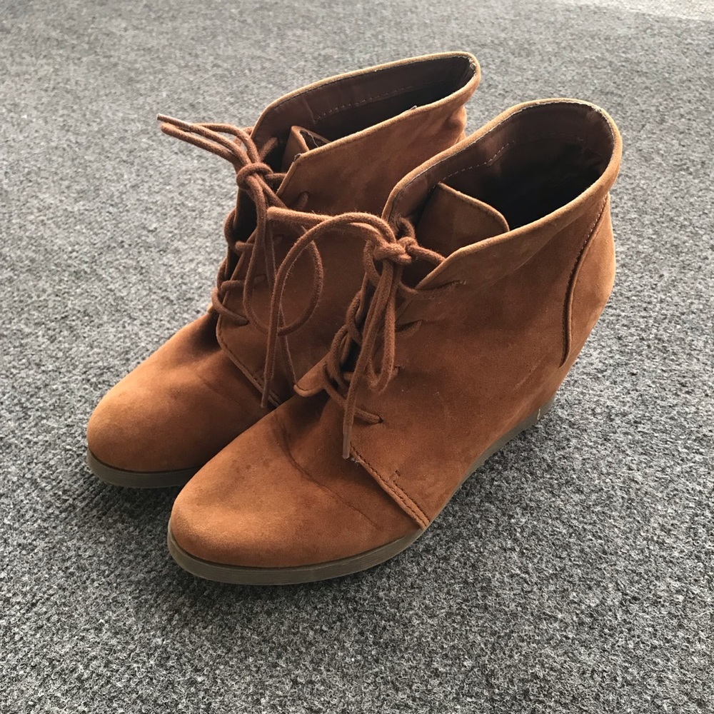 Madden Girl Brown Heeled Booties